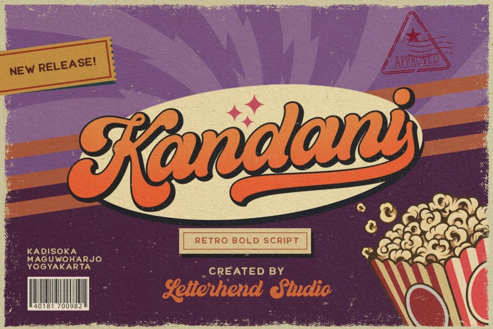 Kandani Retro Bold Bubble Letter Font