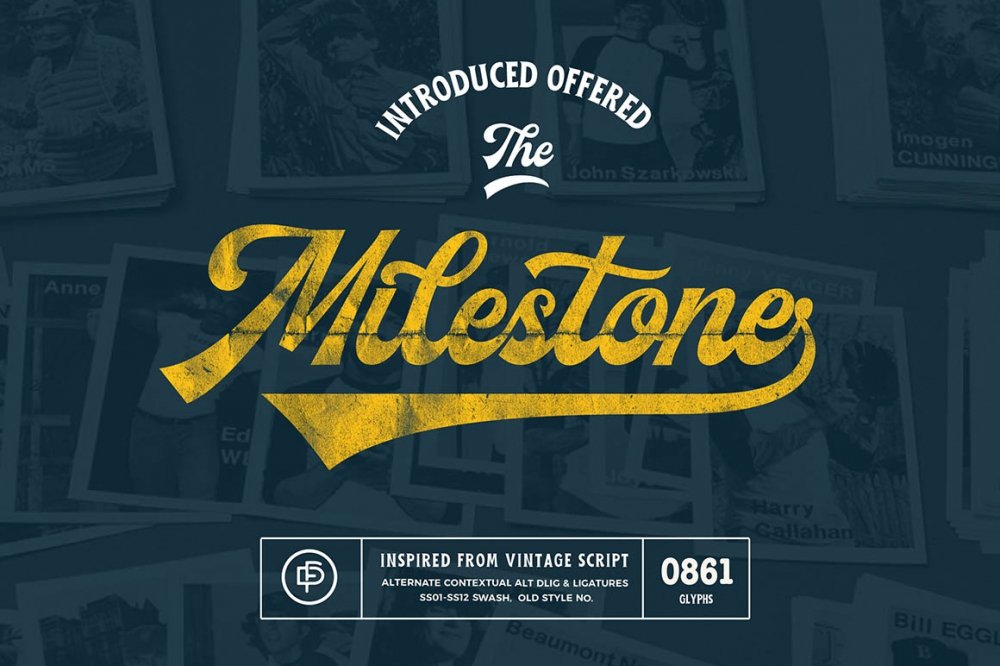 Milestone Baseball Font