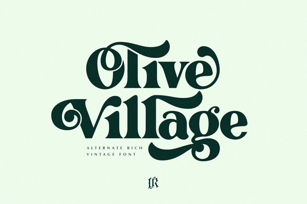 Olive Village Food Font