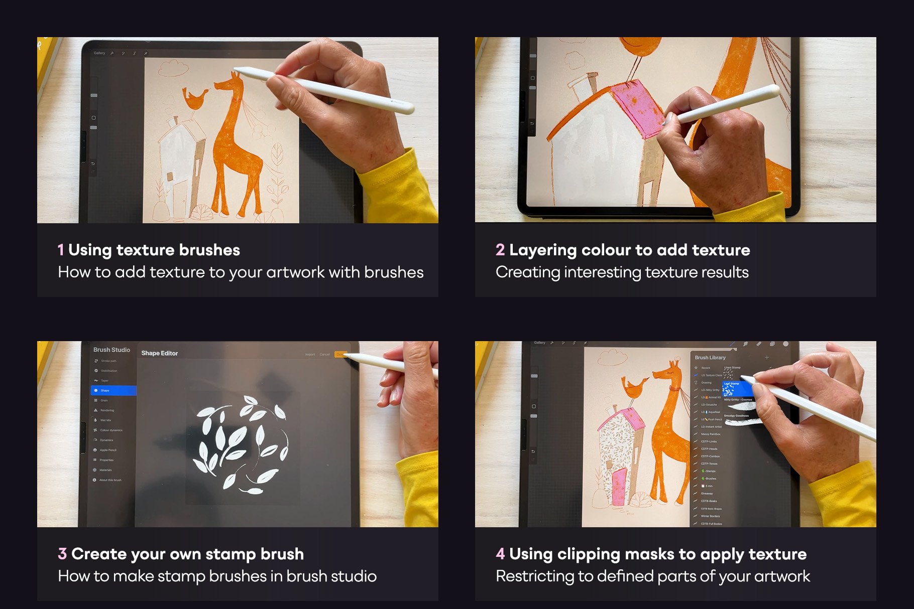 How to Create and Use Texture in Drawings in Procreate