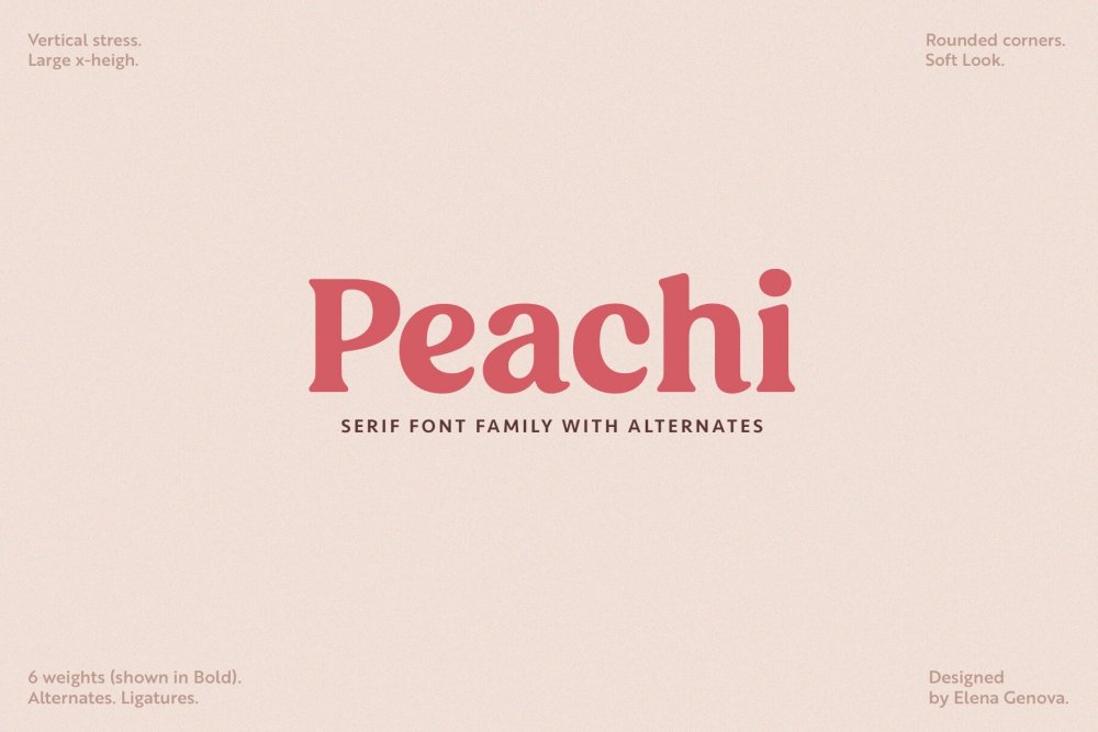 Peachi food font