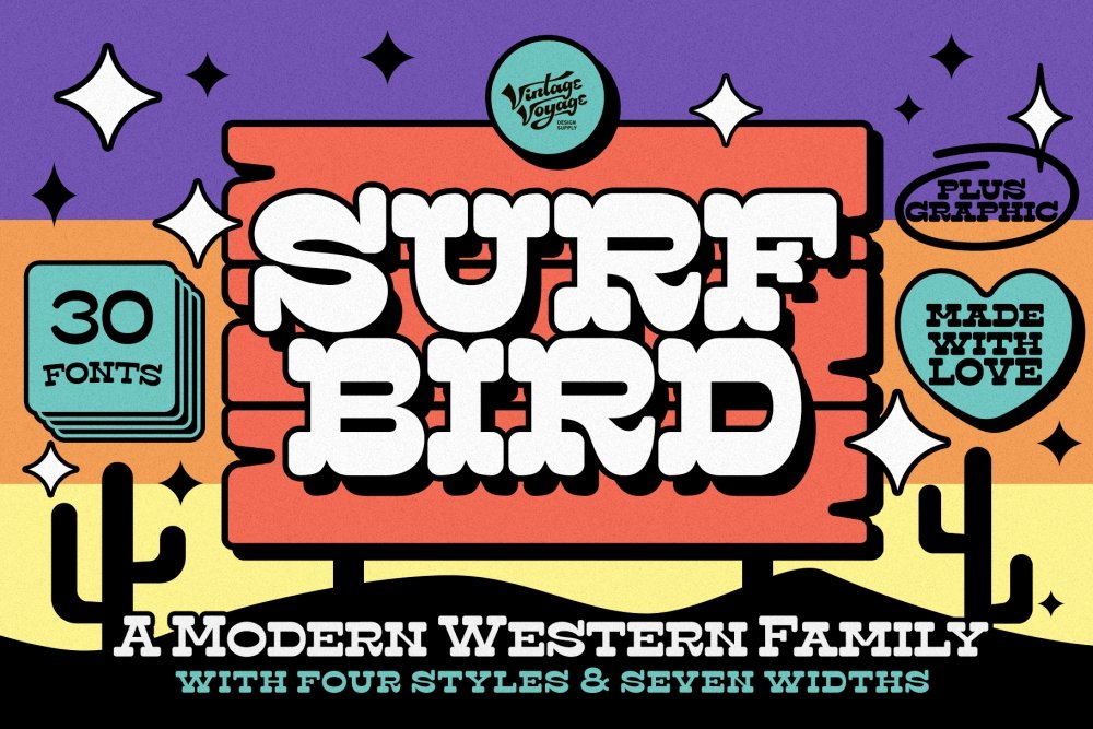 The Surfbird Bubble Letter Font