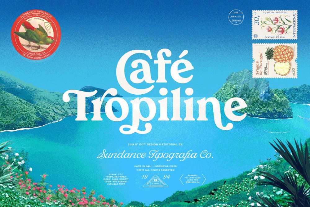 Tropiline food font