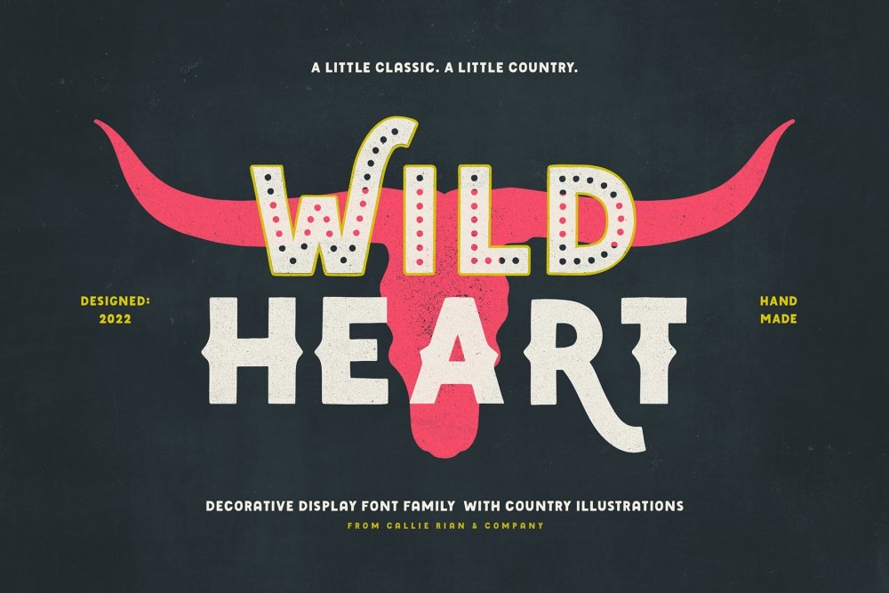 Wildheart | Display Family &Country Illustrations