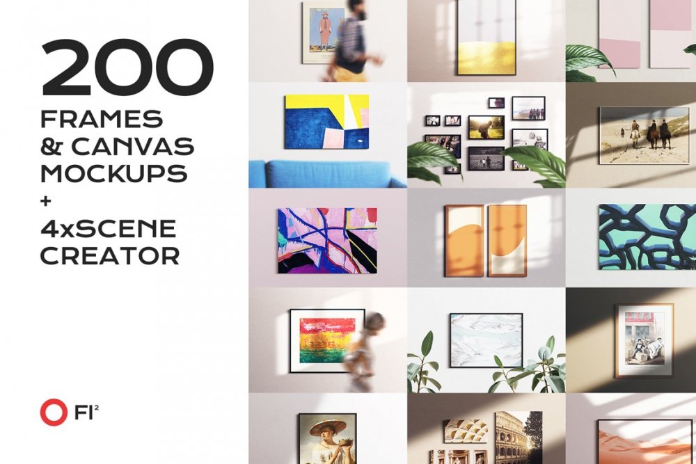 200 Frame Canvas Mockup Bundle