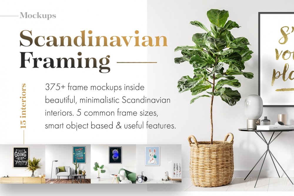 375+ Mockups – Scandinavian Framing