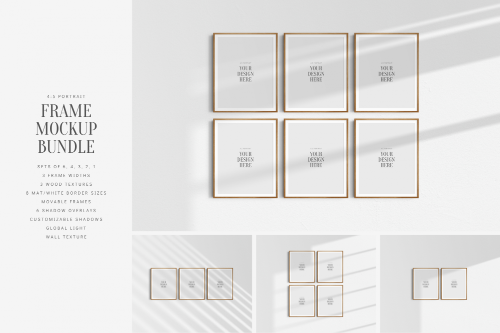 Frame Mockup Bundle 4:5 Portrait