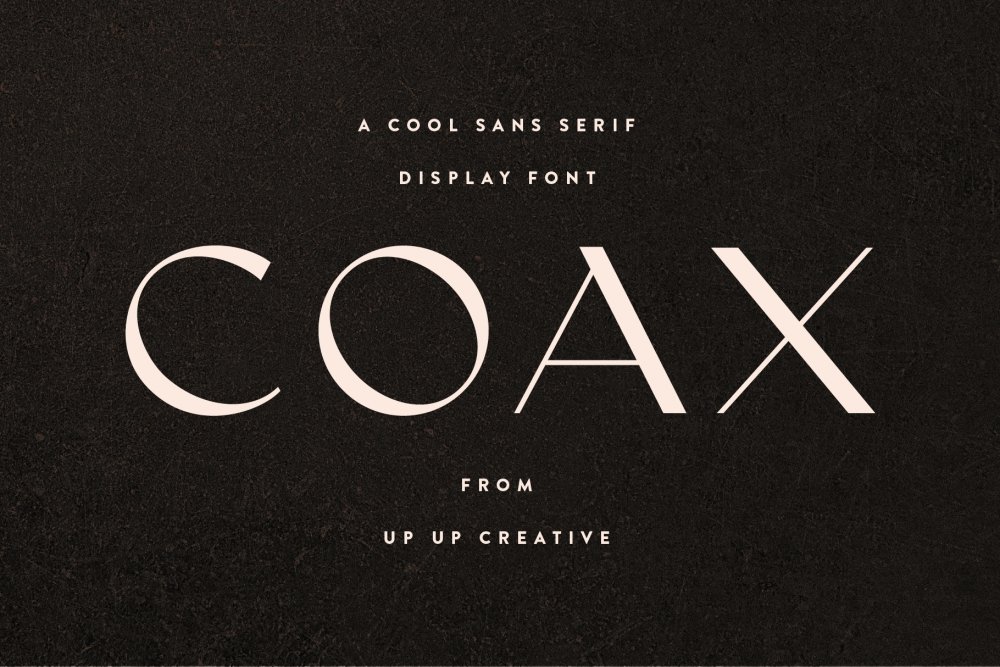 Coax – A Cool Sans Serif Display Font