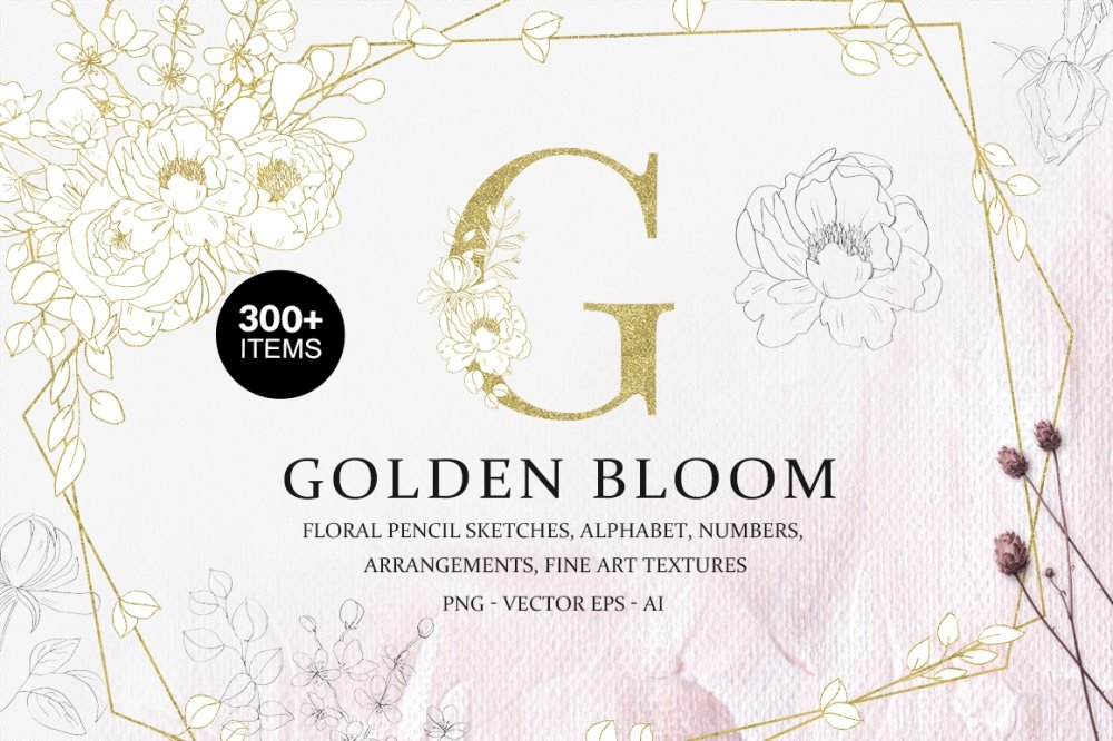 Golden Bloom Graphic Collection