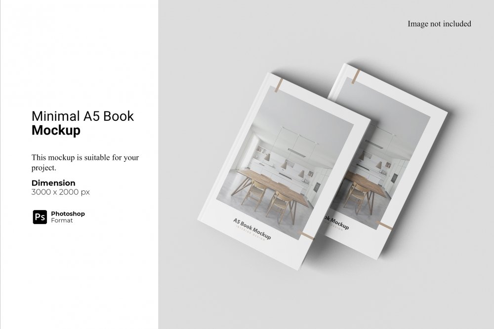 Minimal A5 Book Mockup