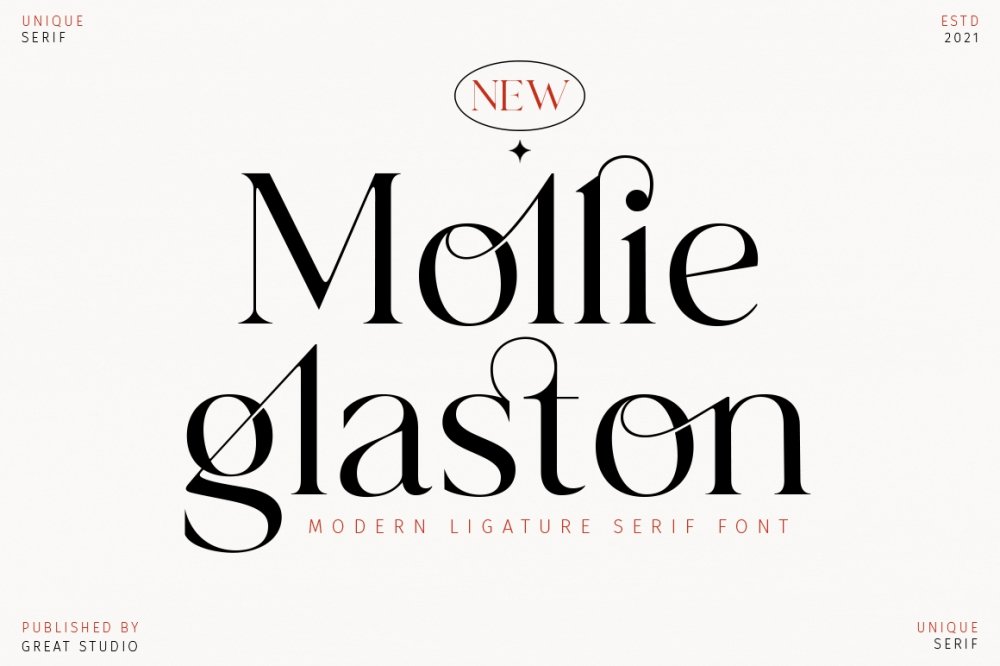 Mollie Glaston – Modern Ligature Serif