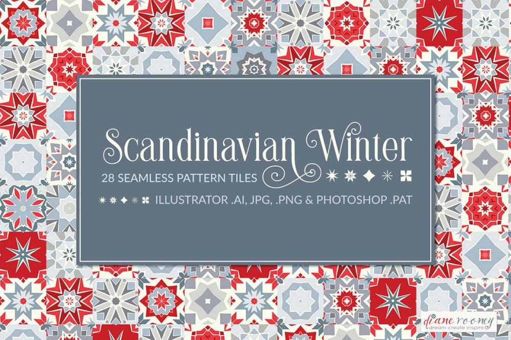 Scandinavian Winter Christmas Patterns