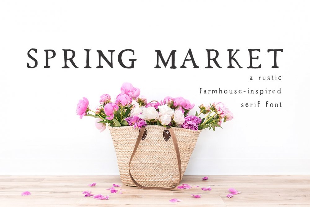 Spring Market Rustic Farmhouse Serif Font