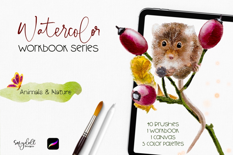 Watercolor Workbook Series - Botanical - Design Cuts