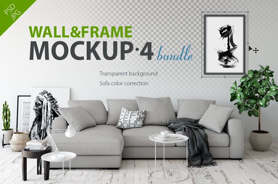 Wall & Frames Mockup – Bundle Vol 4