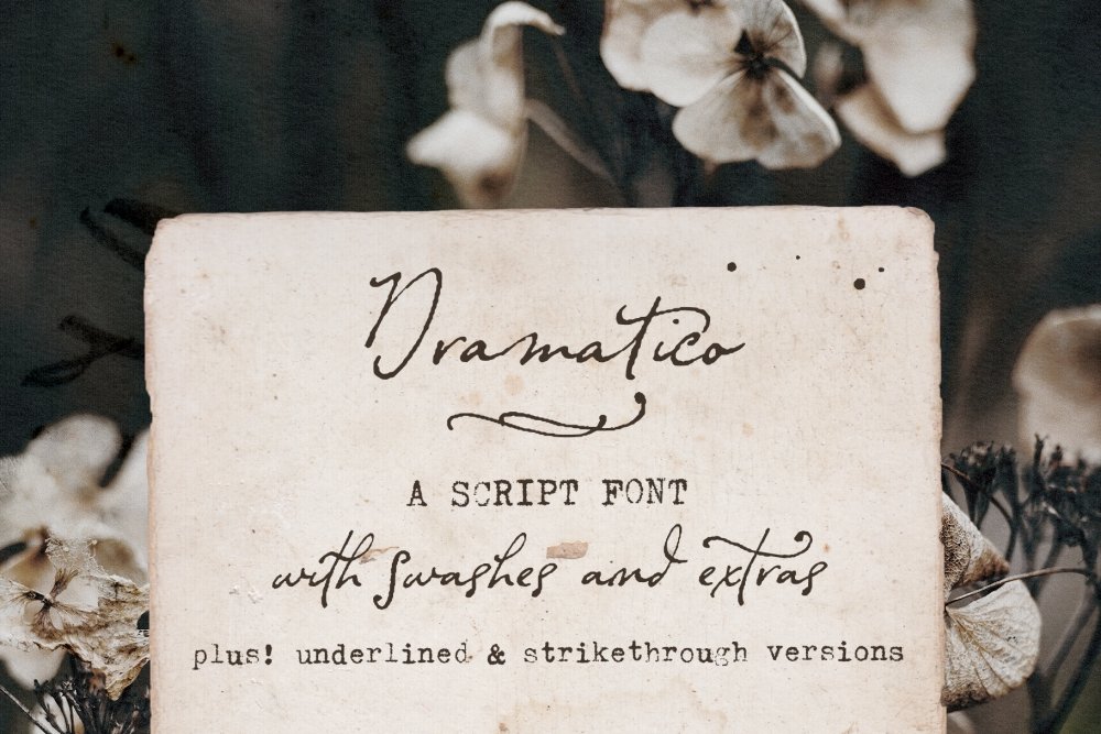 Dramatico Script Font