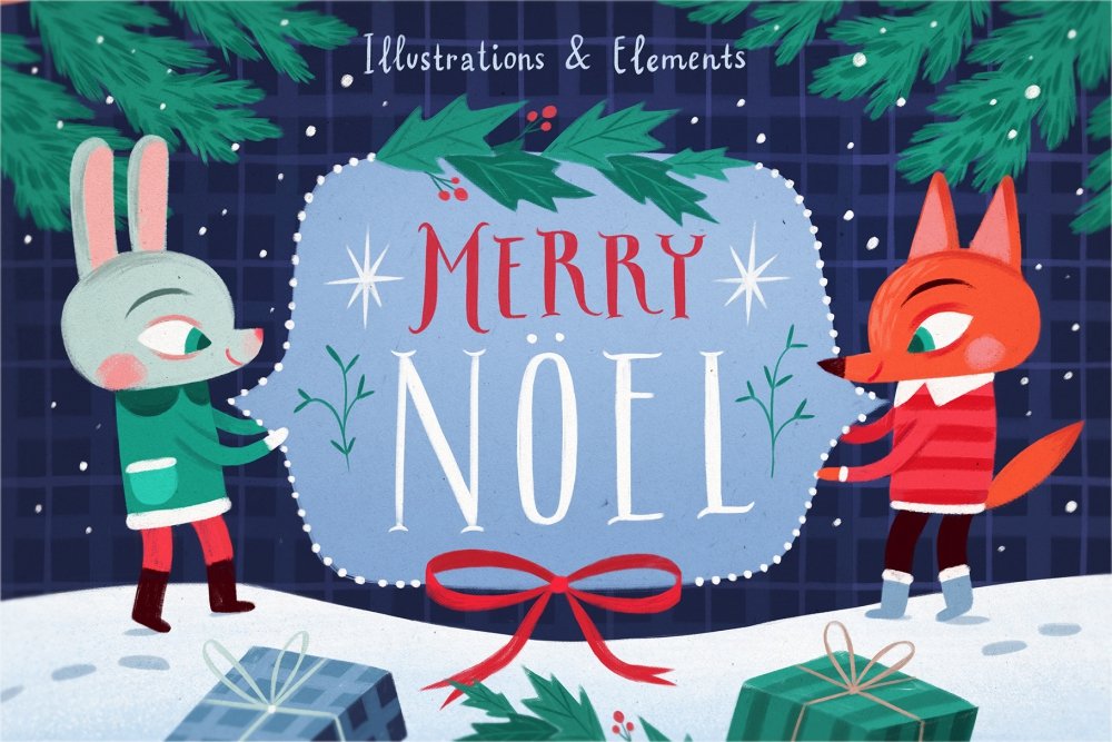 Merry Noel Decorative Elements