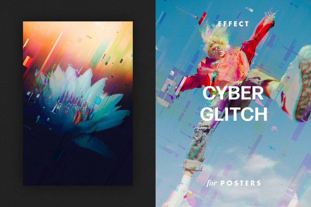 Cyber Glitch Effect For Posters