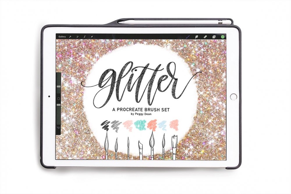 Sparkly Glitter Brush Pack for Procreate