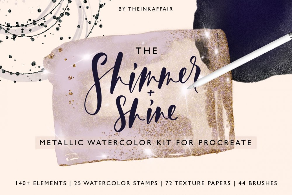 Metallic Watercolor Kit for Procreate