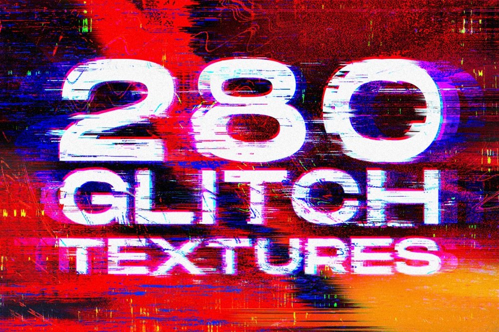 280 Glitch – Distortion Effect Texture Pack