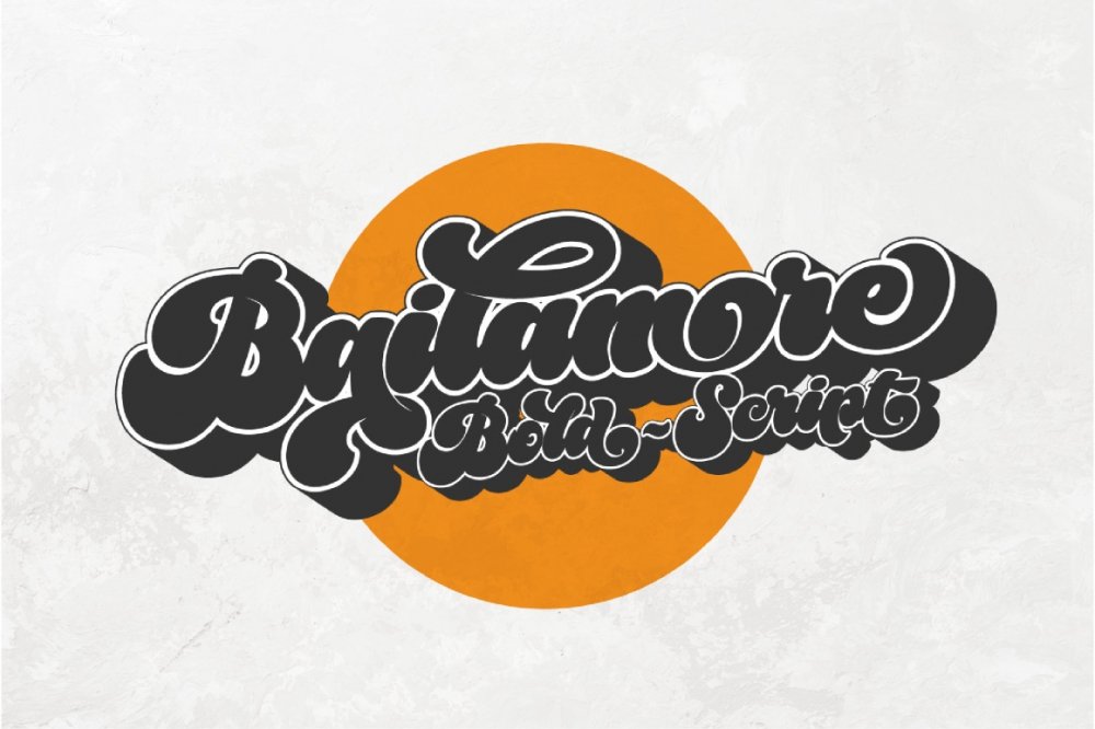 Bailamore – Bold Retro Script Font