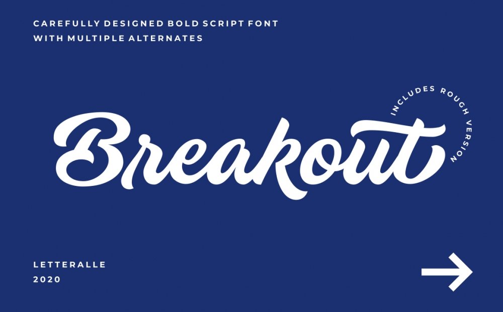 Breakout Bold Script Font