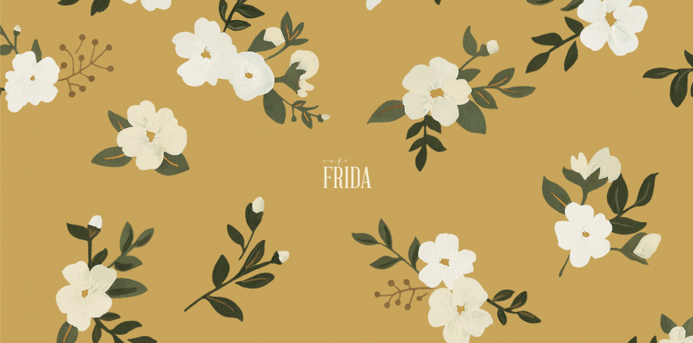 cafe frida floral background 