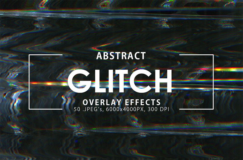 VHS Glitch Effect Photoshop Texture Overlay (Abstract)