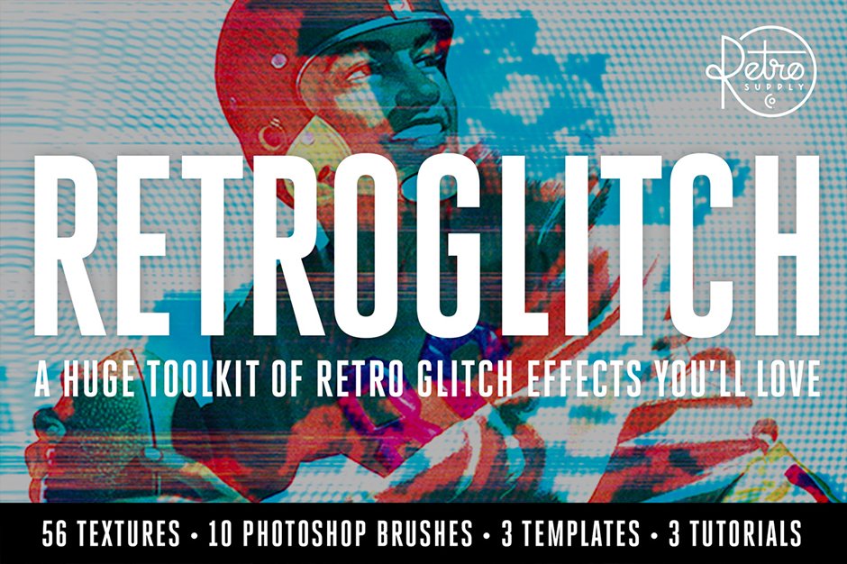 RetroGlitch Photoshop Glitch Pack