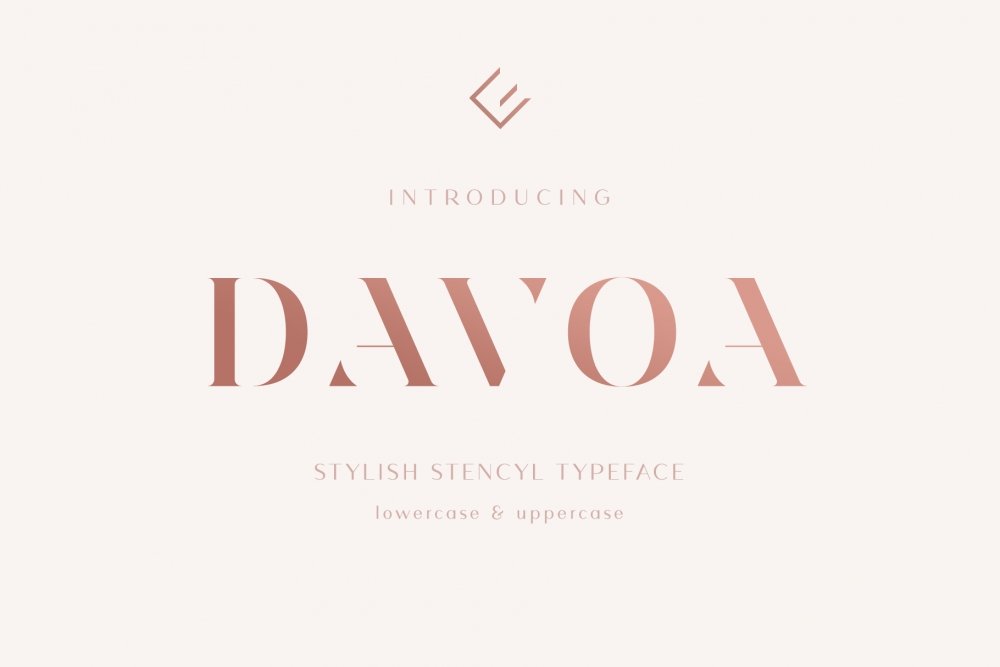 Davoa – Elegant Stencil Typeface