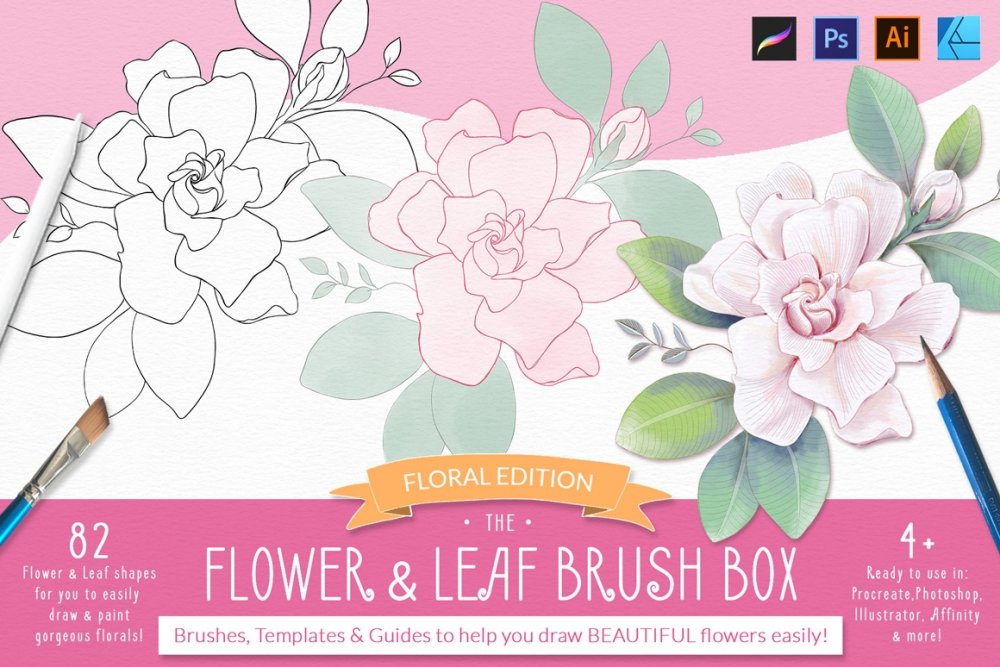 The Flower & Leaf Brush Box