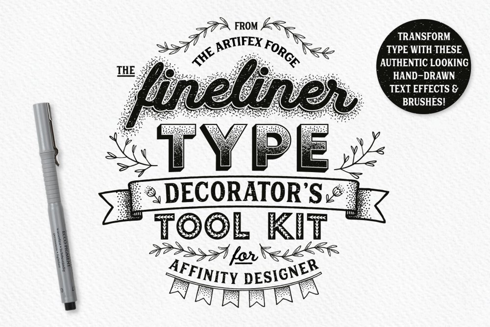 Fineliner Type Decorator’s Tool Kit – Affinity