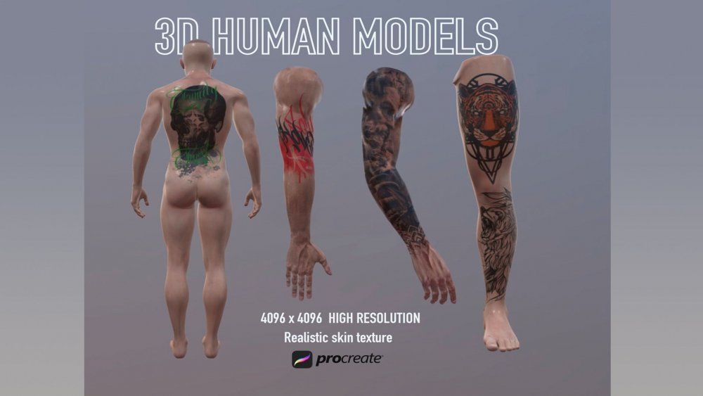 3D Human Models For Procreate