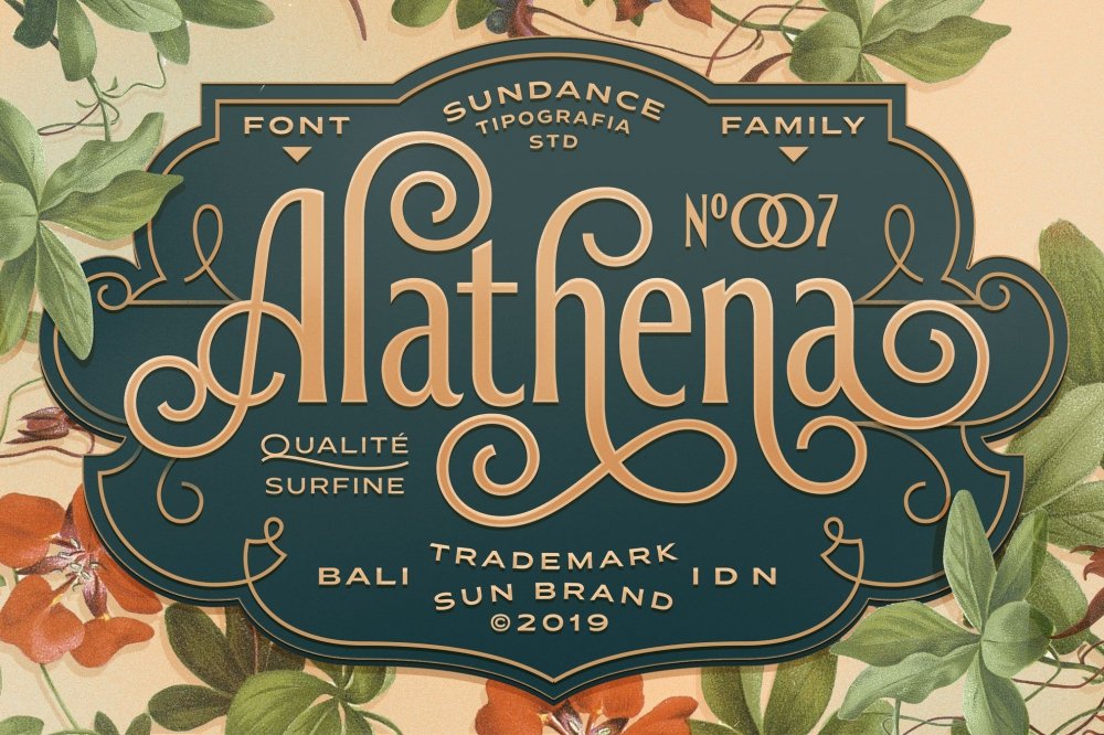 Decorative Alathena Font Display