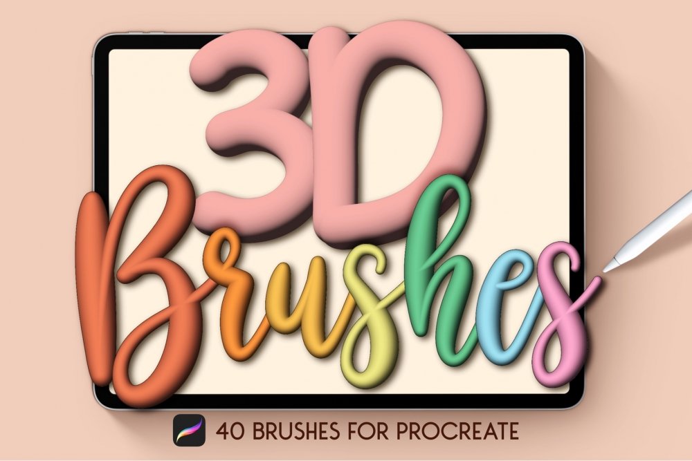 3D Procreate Brushes