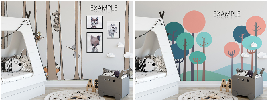 Kids Wall & Frames Mockup Bundle 3