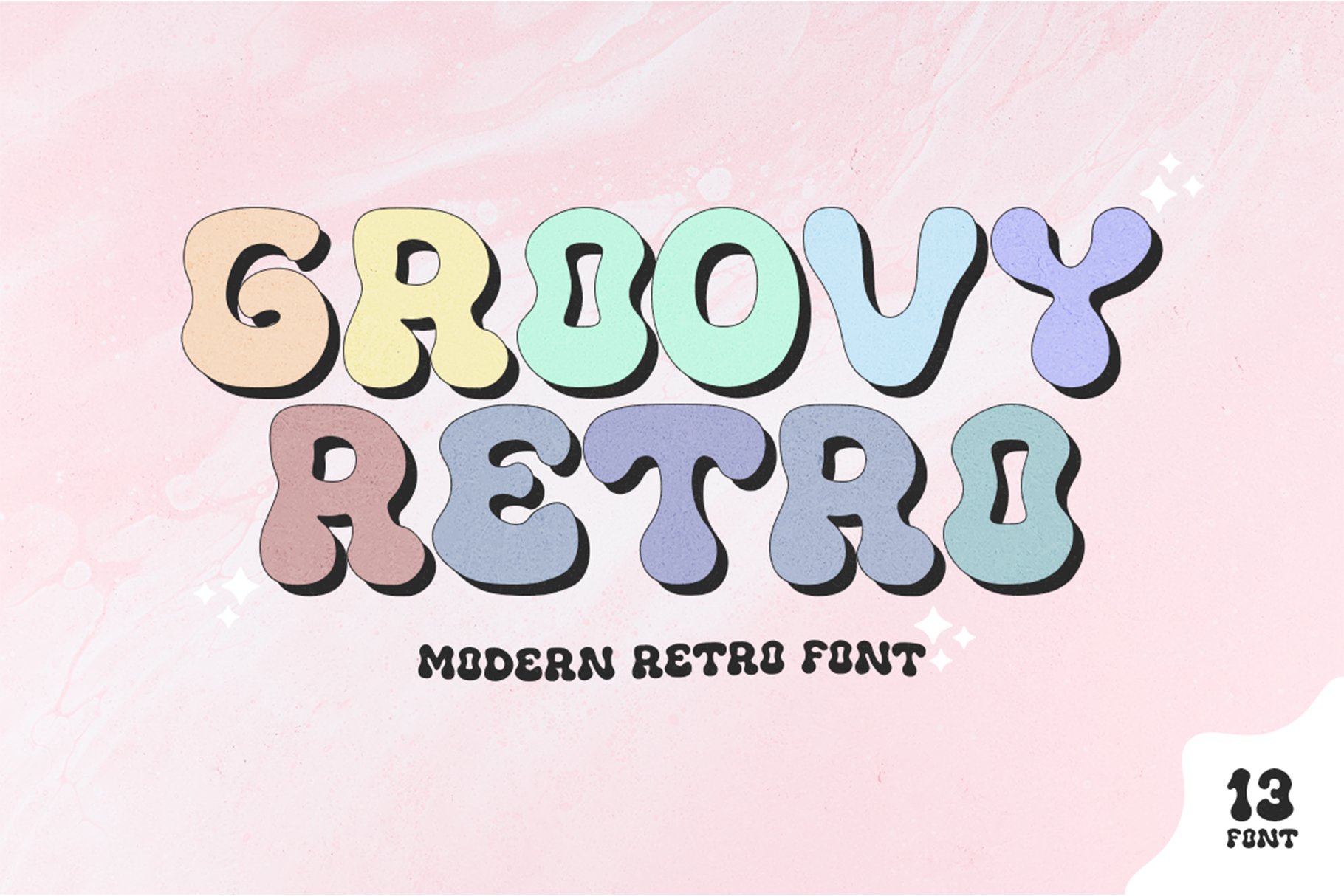 Groovy Retro - Groovy Font - Design Cuts