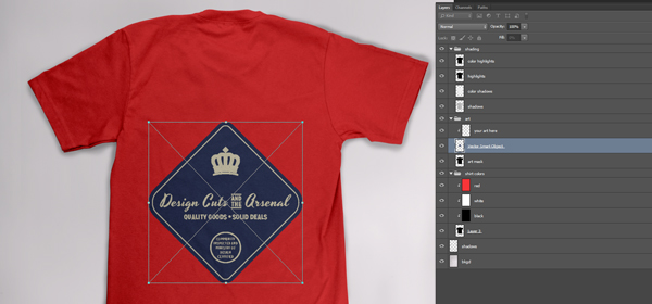 T-Shirt Mockup Template Badge Tutorial