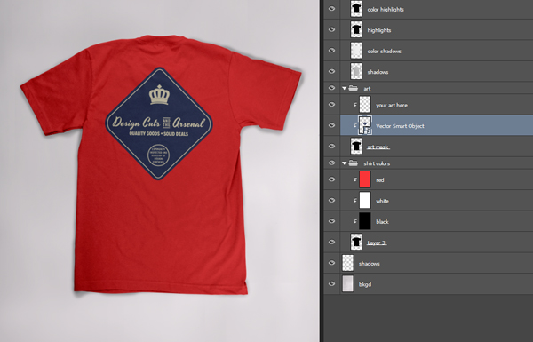 T-Shirt Mockup Template Badge Tutorial