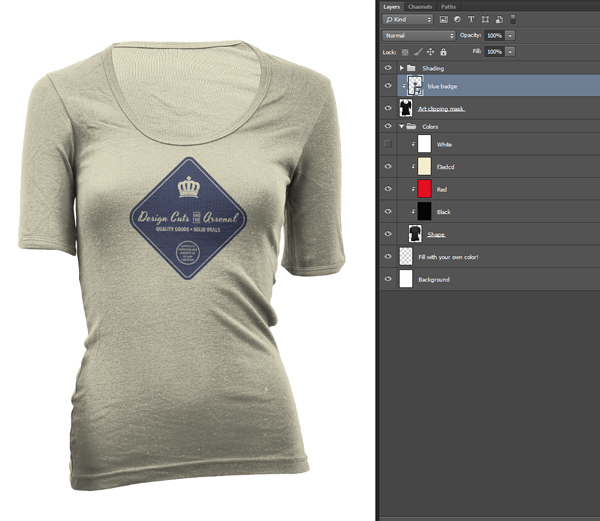 T-Shirt Mockup Template Badge Tutorial