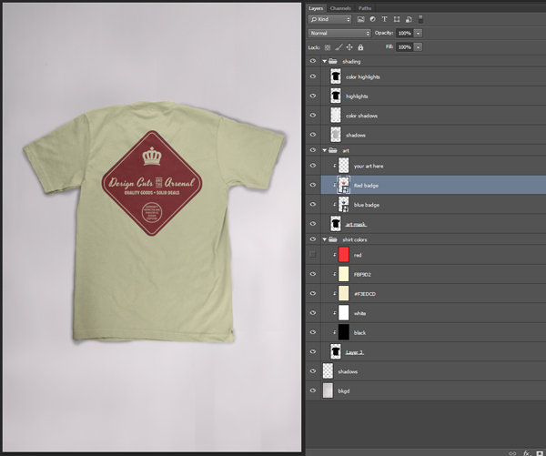 T-Shirt Mockup Template Badge Tutorial