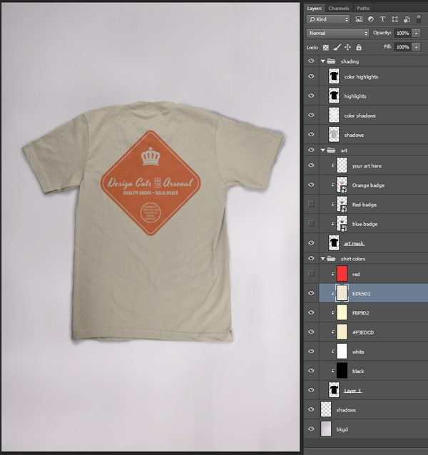 T-Shirt Mockup Template Badge Tutorial