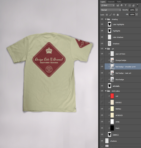 T-Shirt Mockup Template Badge Tutorial