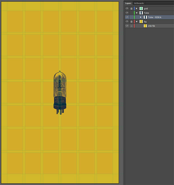 Vintage tube advertising design tutorial