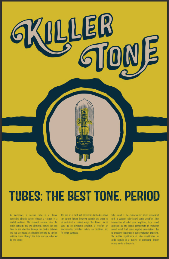 Vintage tube advertising design tutorial