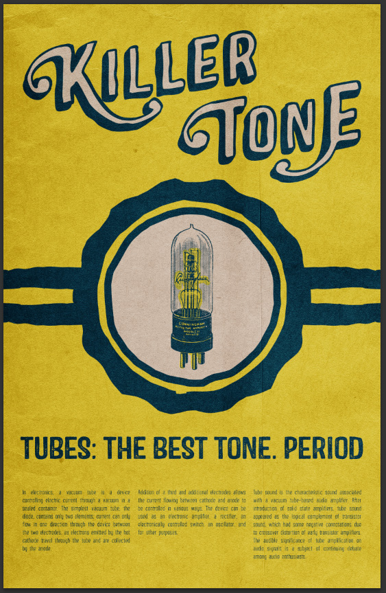 Vintage tube advertising design tutorial