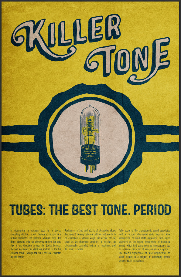 Vintage tube advertising design tutorial