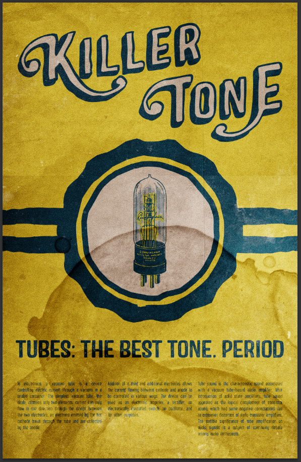 Vintage tube advertising design tutorial