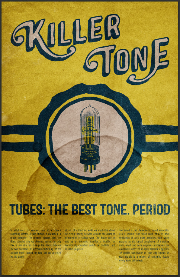 Vintage tube advertising design tutorial